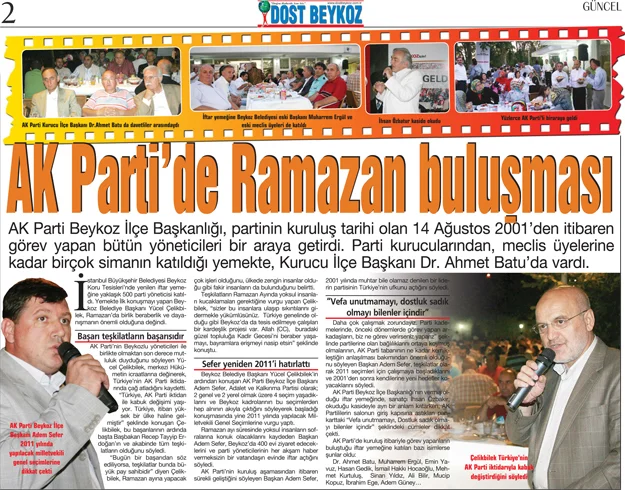 Beykoz'da öyle bir geçer zaman ki Eylül... 2 9 ak parti ram qreKt10mnK