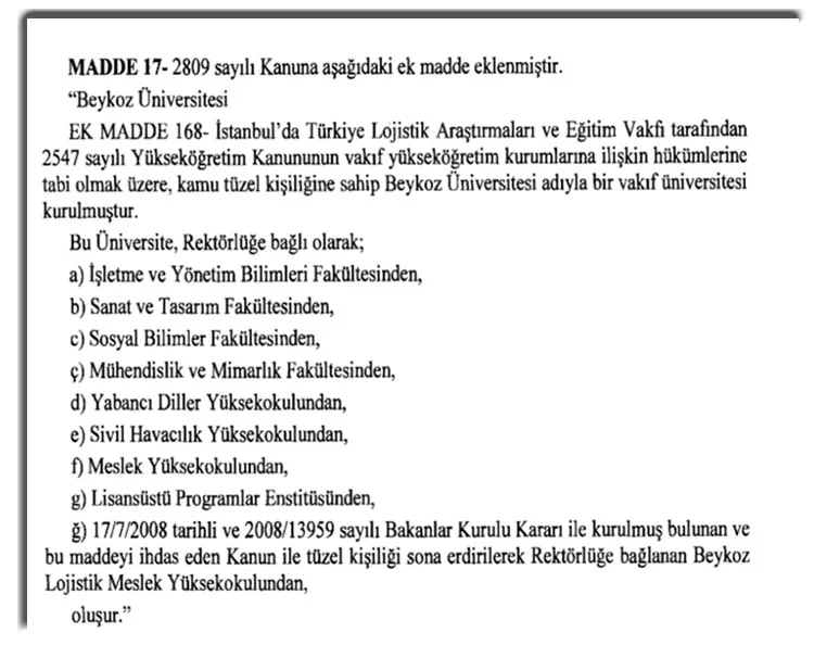 Cumhurbaşkanı Erdoğan Beykoz Üniversitesi için imzayı attı 8