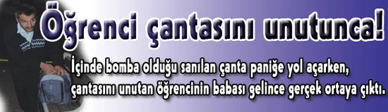 Öğrenci çantasını unutunca! 1