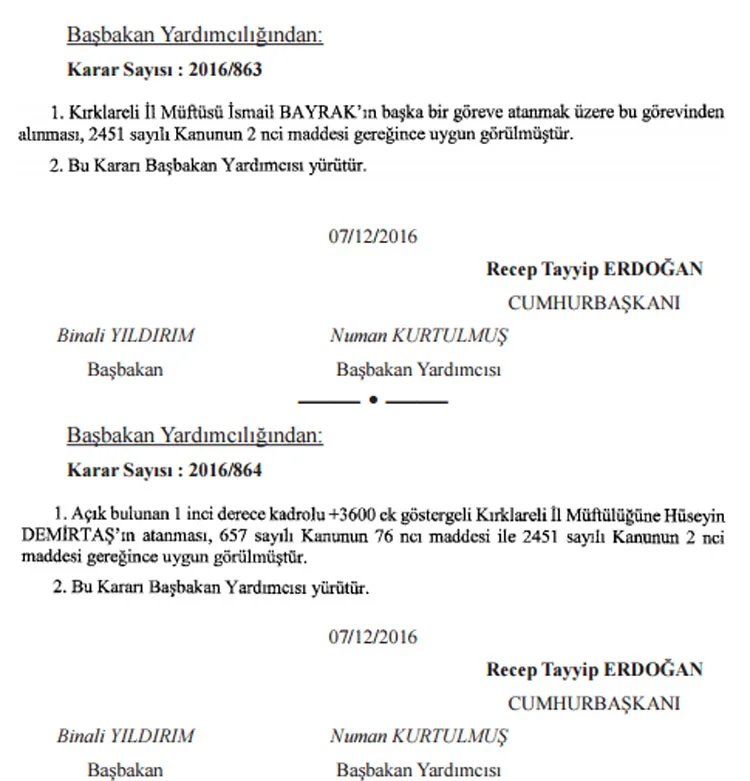 Beykoz Müftüsü Hüseyin Demirtaş Kırklareli'ne atandı 1 demirtas kirklareli mu U5H dhWXLc