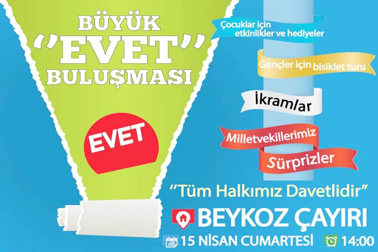 Yarın Beykoz'da evet-hayır şenliği var 3 evet hayir se WNJ 1d7z07