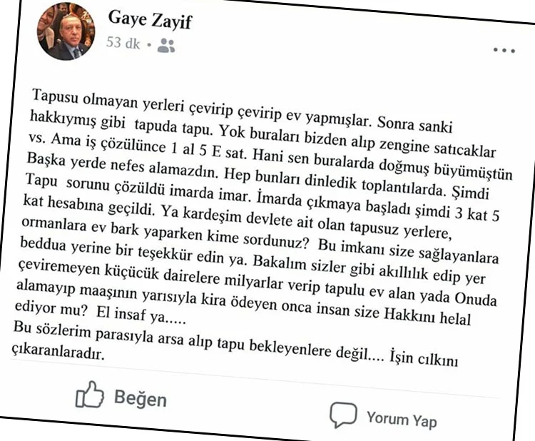 Tapusuz yerlere ev yaparken kime sordunuz? 1