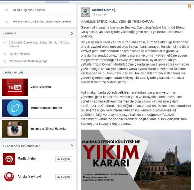 Beykoz'da ki Külliye'ye gayri resmi yıkım tehdidi 4 kupru 1 yEBcoTd