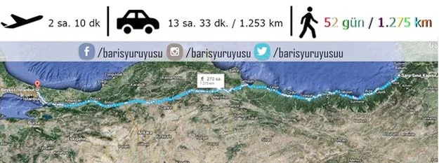 Beykoz'dan Karadeniz'e Barış Yürüyüşü'nün serüveni 1 yuru 4 QjAS8XTLqg
