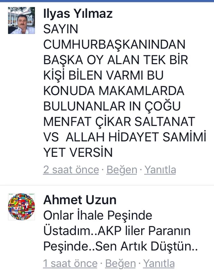 AK Partili Yusuf Kaya Facebook'tan sitem etti 2